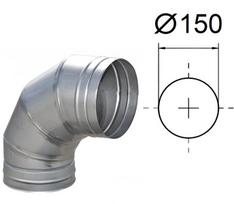 90° lenkimas. D-150 mm.