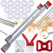 Komplektas Rosfix L-Set – 2 purkštukai 50 cm ir 100 cm, 290 bar, 7/8'' Sriegis, 5 metaliniai valikliai, 12 tarpinių