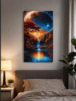 Deimantinė mozaika :Stebuklingas rudens peizažas" (45× 75 cm), be porėmio