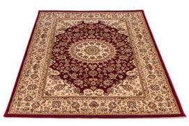 Klasikinis ornamentinis kilimas Seta Hali Venecija 120 x 170 cm kreminės raudonos spalvos