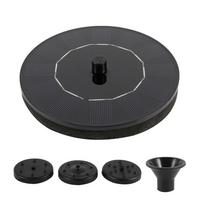 Solar Fountain Pump Floating Solar Panel Bird Baths Water Fountain with 4 Nozzles for Outdoor Small Pond Pool and Garden Decor