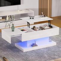 LED kavos staliukas, hidraulinis keltuvas, 100x50x45 cm, 1 vnt