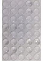 Skaidrūs silikoniniai baldų ir durų bamperiai su lipnia juosta 9 mm, 40 vnt., 9 mm