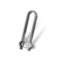 Pocket Clip Waist Belt  Car Key Ring Titanium Alloy EDC Keychain Carabiner Hook Clip Hanging Buckle Outdoor Home EDC Tools pilka spalva