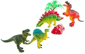 Eurobaby Zabawki Žaislų rinkinys dinozaurai su mašinėlėmis Eurobaby