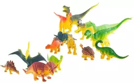 Eurobaby Zabawki Žaislų rinkinys dinozaurų 14 vnt įvairių dydžių
