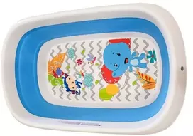 Kūdikių vonelė su minkštu dugnu mėlyna Eurobaby 6602