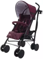 Vaikiškas vežimėlis eco swiss design 300d violetinė raudona eurobaby