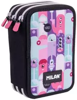 Penalas trijų skyrių su įranga Aliens 2 Milan rožinis-lilac