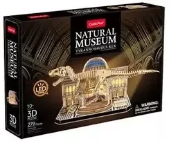 CubicFun 3D dėlionė muziejaus T-rex skeletas su LED apšvietimu