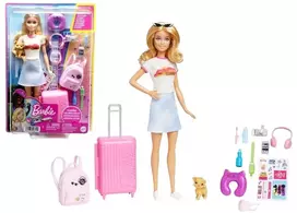 Mattel Lėlė Barbie su kelionės rinkiniu