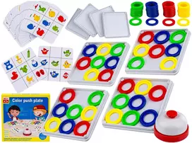 Edukacinis žaidimas spalvų derinimui su greitais žetonais