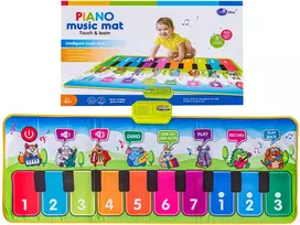 Spalvotas edukacinis muzikinis kilimėlis vaikams su pianinu
