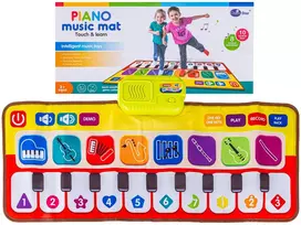 Spalvotas muzikinis kilimėlis vaikams su pianinu