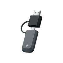 TP-Link BE6500 tri juostų Wi-Fi 7 mini belaidis USB adapteris Archer TBE400U, 2.4 GHz, 5 GHz, 6 GHz, 802.11ax, 2882Mbps, Juoda