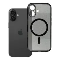 OEM Clear Mag Cover phone case with MagSafe support for iPhone 16 black