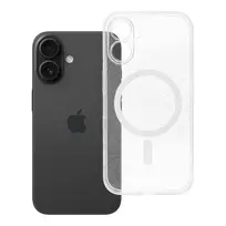 OEM Clear Mag Cover phone case with MagSafe support for iPhone 16 transparent