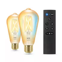 WiZ kaitrinė lemputė Amber 50 W ST64 E27 x2, išmanioji lemputė, Wi-Fi/Bluetooth, auksinė, Wi-Fi 4 (802.11n), 802.11b, 802.11g, LED, E27