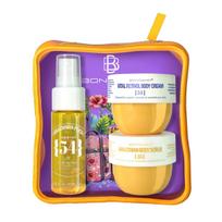Set Bongamo: Amazonian Fresh 25 Smoothing Body Scrub, 50 ml + Vital Retinol Anti-Ageing Body Cream Body, 50 ml + Amazonian Fresh 54 Refreshing Body Spray Violet, 30 ml