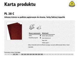 KLINGSPOR ŠVITRINIO POPIERIAUS LAPAS P220 PL28C /50 vnt. *