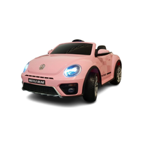 Elektrinis vaikiškas automobilis VW Beetle, 12 V, rožinis