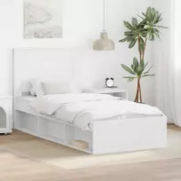 Lovos rėmas Balta 100 x 200 cm Kietos pušies mediena