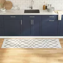 Virtuvės kilimas Balta 180 x 60 cm Aksomas