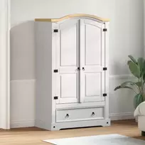 Spinta Corona Balta 101 x 52 x 170 cm Kietos pušies mediena