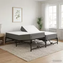 Elektrinis reguliuojamas lovos rėmas Juoda 160 x 200 cm Plienas