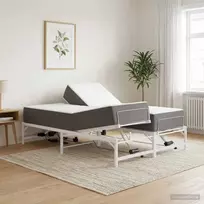 Elektrinis reguliuojamas lovos rėmas Balta 120 x 200 cm Plienas