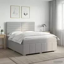 Spyruoklinė lova su čiužiniu Šviesiai pilka 140 x 200 cm