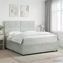 Spyruoklinė lova su čiužiniu Šviesiai pilka 140 x 200 cm