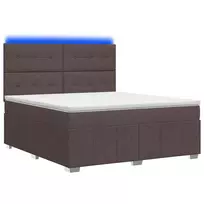 LED lovos čiužinys su LED apšvietimu Tamsiai rudas 140 x 200 cm