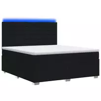 LED lovos čiužinys su LED apšvietimu Juoda 160 x 200 cm Audinys