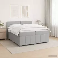 LED lovos čiužinys su LED apšvietimu Šviesiai pilka Audinys