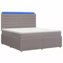 LED lovos čiužinys su LED apšvietimu Taupe 140 x 200 cm Audinys
