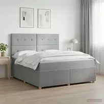 LED lovos čiužinys su LED apšvietimu Šviesiai pilka Audinys
