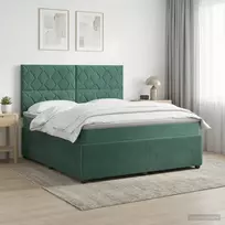 LED lovos čiužinys su LED apšvietimu Tamsiai žalia 140 x 190 cm
