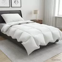 Antklodė FULDA 140 x 220 cm Žiema 300 GSM 90% žąsų pūkai Balta