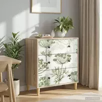 Ištraukalas spinta GOTHA Žalias medžių raštas 66 x 36,5 x 75 cm