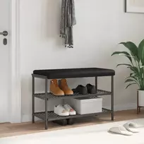 Suoliuko pagalvė Dirbtinė oda Juoda Gylis 35 cm