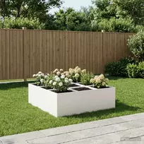 Sodo vazonas Balta 100 x 100 x 50 cm Šaltai valcuotas plienas