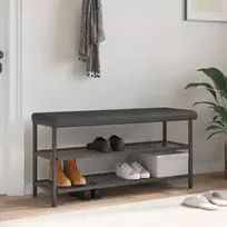 Suoliuko pagalvė Dirbtinė oda Juoda Gylis 35 cm