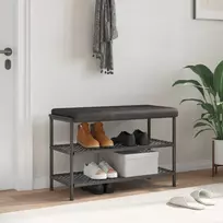 Suoliuko pagalvė Dirbtinė oda Juoda Gylis 35 cm
