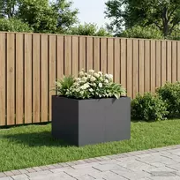 Sodo vazonas Antracito 80 x 80 x 60 cm Šaltai valcuotas plienas