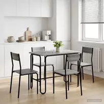Valgomojo stalas 100 x 50 x 75 cm Apdirbta mediena Pilka Sonoma