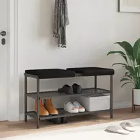 Suoliuko pagalvė 2 vnt. Dirbtinė oda Juoda Gylis 35 cm