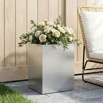 Sodo vazonas Sidabrinė 40 x 30 x 40 cm Galvanizuotas plienas