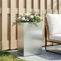 Sodo vazonas Sidabrinė 40 x 30 x 75 cm Galvanizuotas plienas