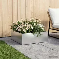 Sodo vazonas Sidabrinė 40 x 40 x 20 cm Galvanizuotas plienas